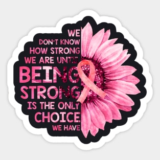 Sunflower Pink Breast Cancer Awareness Sticker